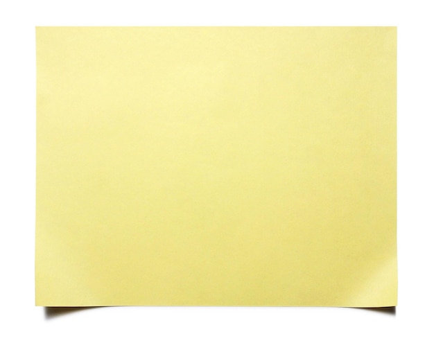 Photo blank yellow sticky note