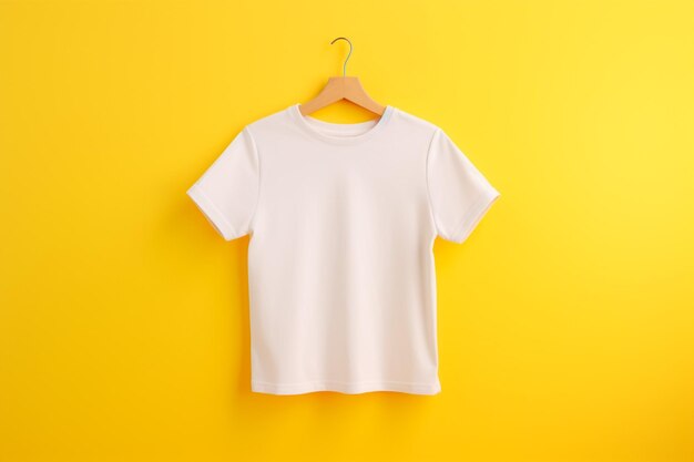 Blank yellow tshirt against grunge background