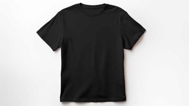 Blank zwart T-shirt mockup op witte achtergrond