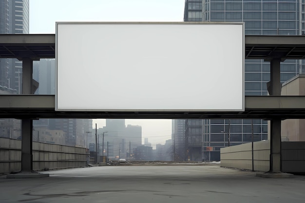 Blanke billboards in de stad van de moderne architectuur