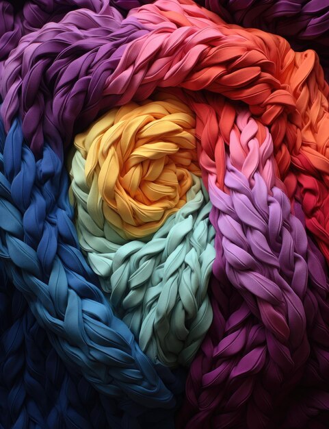 a blanket made of all the colors of the rainbow