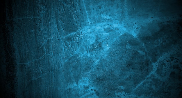 Blauw beton eng voor achtergrond Donkerblauwe muur halloween achtergrond concept Horror cement texture