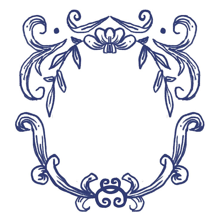 Foto blauw blad png frame botanische illustratie doorzichtige achtergrond