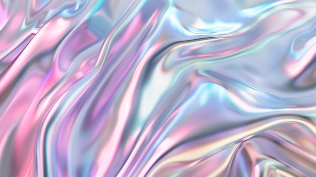 Blauw en paars holografisch horizontaal abstract vervaagd iriserend gradiënt achtergrond