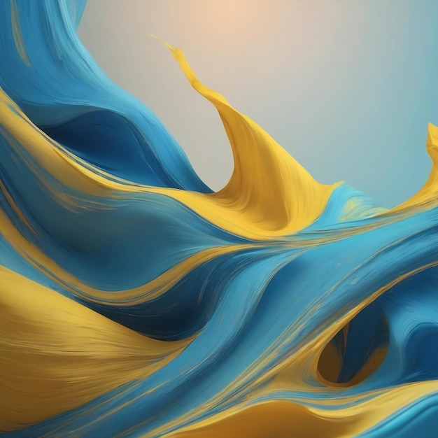 Blauw-geel pastelkleurige abstracte achtergrond