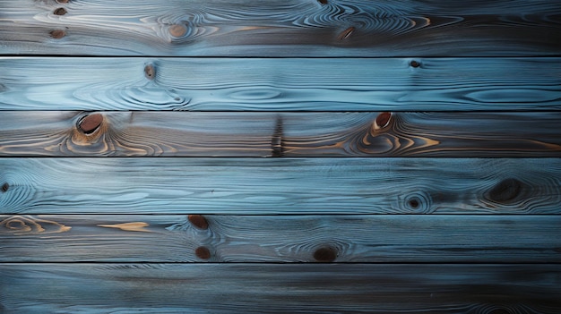 Blauw gekleurde houten panelen achtergrond voor producten weergegeven generatieve AI