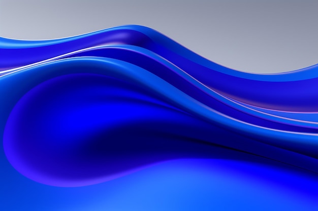 Blauw ontwerp met gladde golven