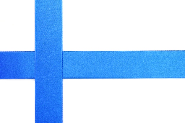 Blauw satijnen lint geïsoleerd