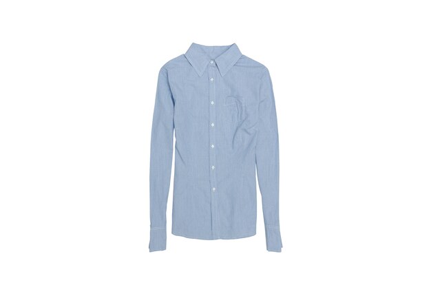 Blauw shirt geïsoleerd op wit