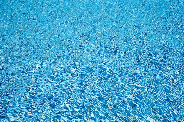 Blauw water met zonreflecties