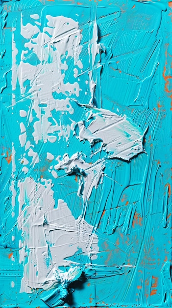 Blauw-witte verfstreken abstracte mobiele behang