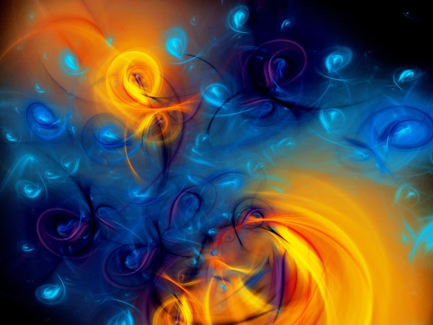 blauwe abstracte fractal achtergrond 3D rendering illustratie