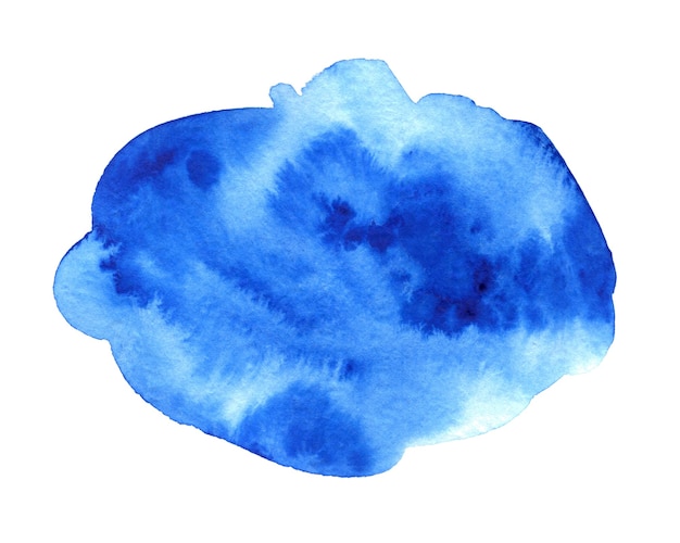 Blauwe abstracte hand getekende aquarel achtergrond voor tekst of logo aquarel clipart