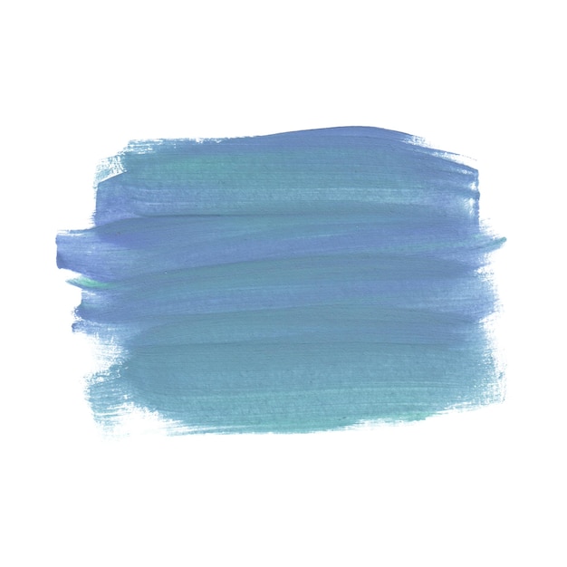 Blauwe abstracte penseelstreek voor ontwerp Geïsoleerde element clipart