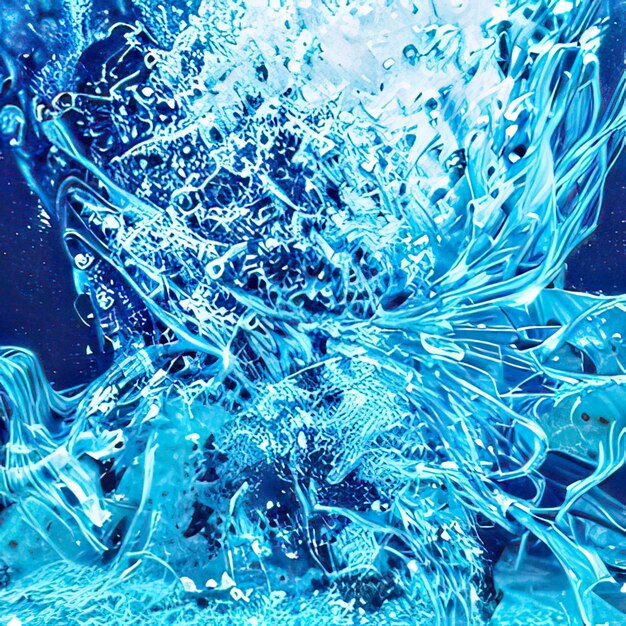 Blauwe abstracte water achtergrond met bubbels