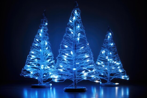 Blauwe achtergrond Kerstboom