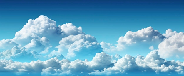 Blauwe achtergrond kleine wolken achtergrondbanner HD