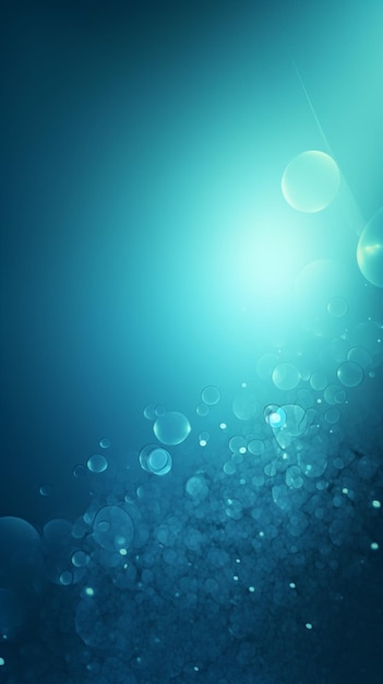 Blauwe achtergrond met bubbels en het woord water erop