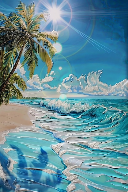 Blauwe achtergrond van de zee creëert een prachtige artistieke weergave