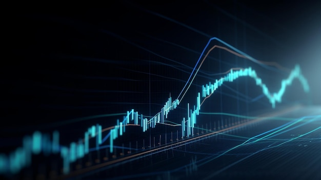 blauwe achtergrond vertegenwoordigt een stabiele en betrouwbare markt voor investeerders