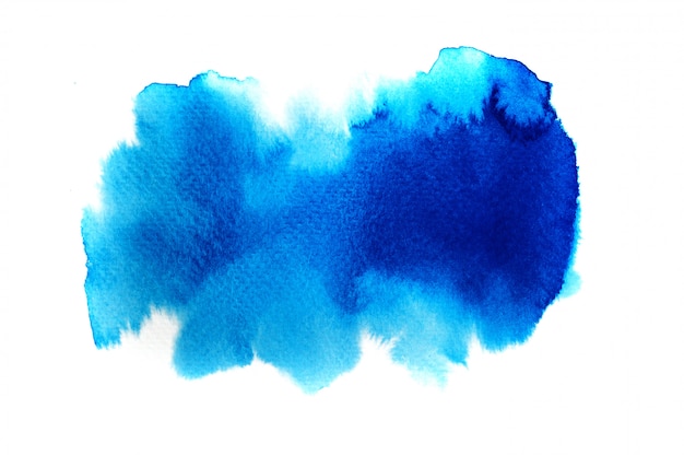 blauwe aquarel achtergrond. kunst hand verf