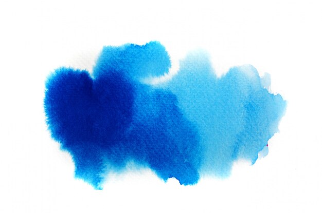 blauwe aquarel achtergrond. kunst hand verf