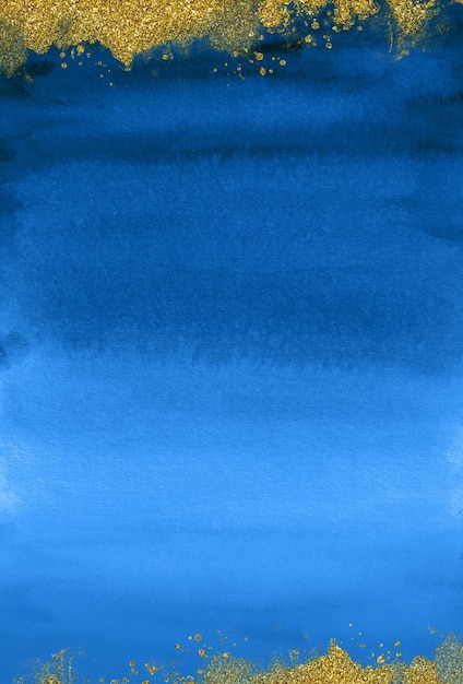 Blauwe aquarel achtergrond met een plek voor tekst.