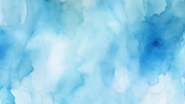 Blauwe aquarel achtergrond met een witte wolk.