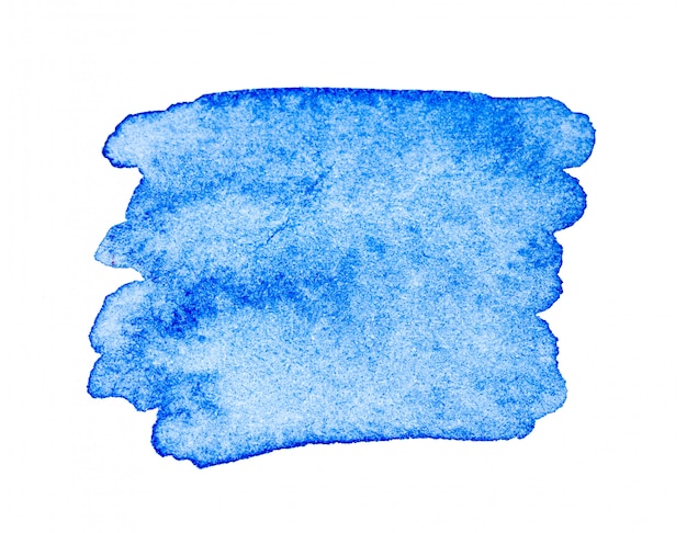Blauwe aquarel kwast
