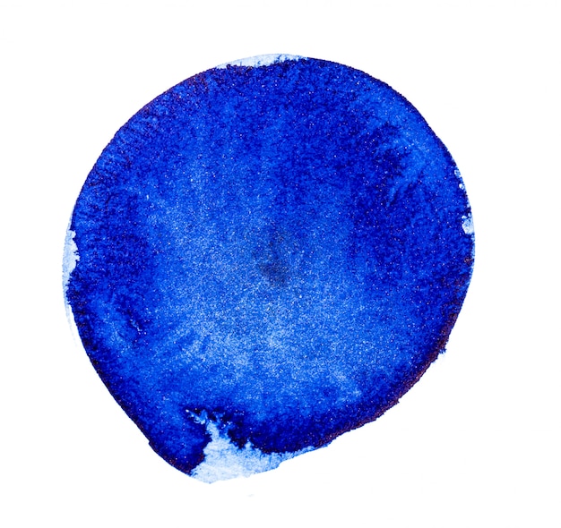 Blauwe aquarel kwast