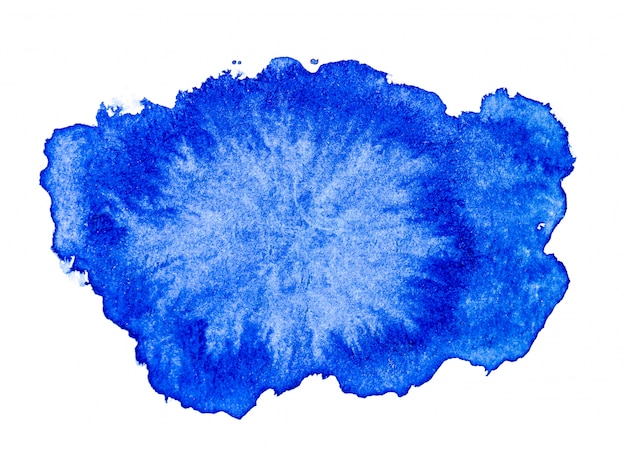 Blauwe aquarel kwast