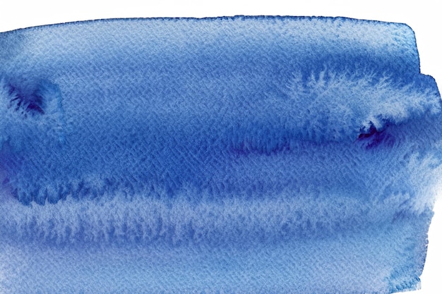 Foto blauwe aquarel penseel witte achtergrond