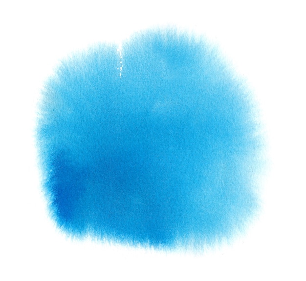 Blauwe aquarel textuur vlek met aquarel verf vlekken, penseelstreken