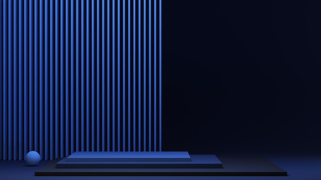 blauwe binaire achtergrond 3d render