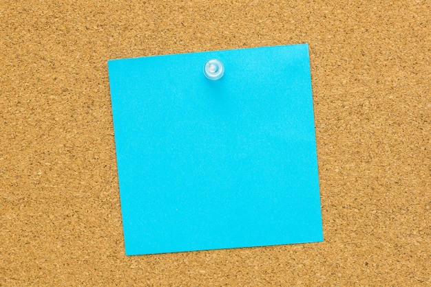 Blauwe blanco post-it papier