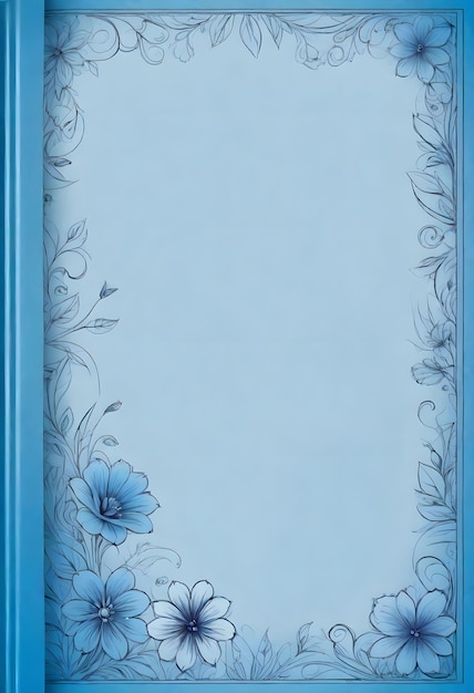 blauwe bloem frameckgrond