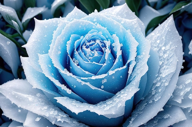 Blauwe bloem met de waterdruppels erop