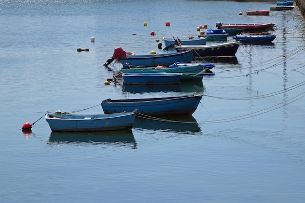 Blauwe boten Blauwe zee