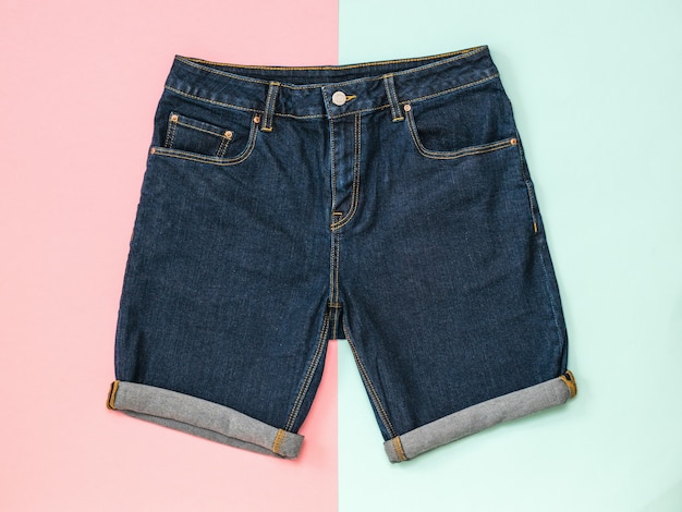 Blauwe denim short