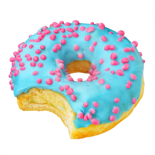 Blauwe donut geïsoleerd