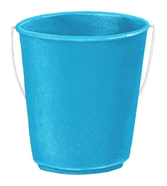 Blauwe emmer png reinigingsmiddelen illustratie doorzichtige achtergrond