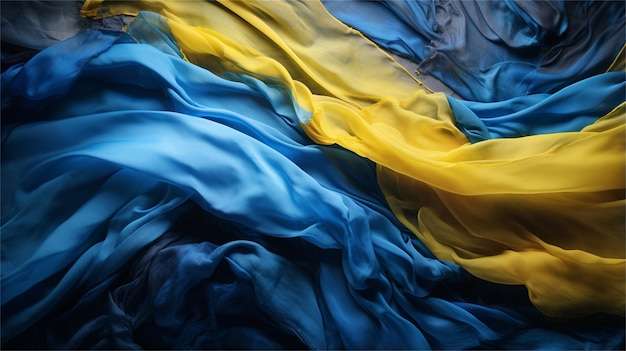 blauwe en gele vlag van Oekraïne op oude bakstenen muur achtergrond