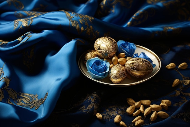 Blauwe en Gouden Ramadan Elegance