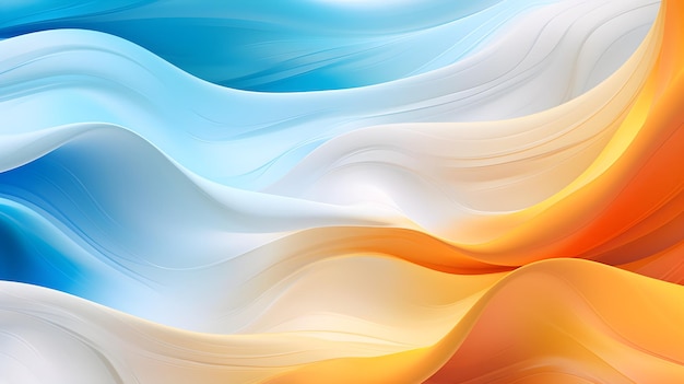 Blauwe en oranje achtergrond met een golvend patroon