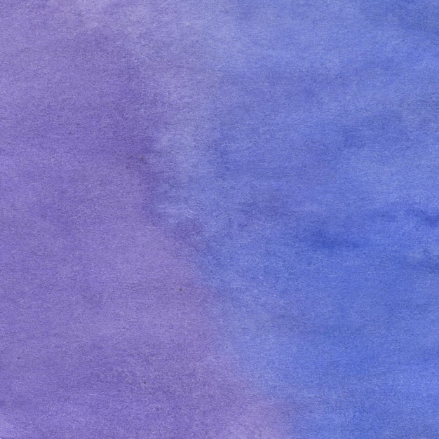 Blauwe en paarse handgetekende aquarel abstracte achtergrond
