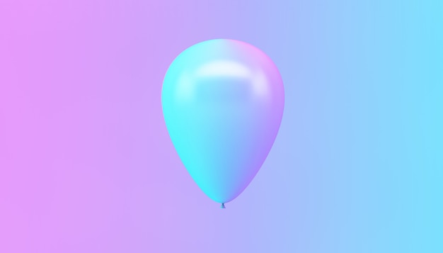 Blauwe en roze ballon