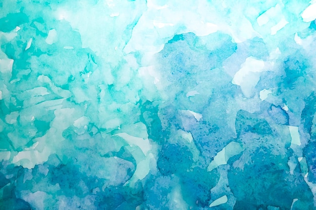 Blauwe en turquoise abstracte aquarel decoratieve gestructureerde achtergrond.