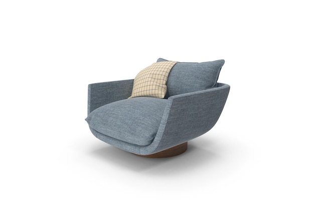 Blauwe fauteuil