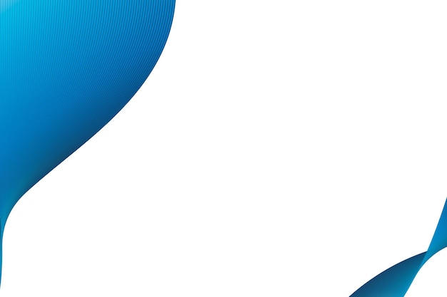 Blauwe gebogen frame doorzichtige achtergrond png