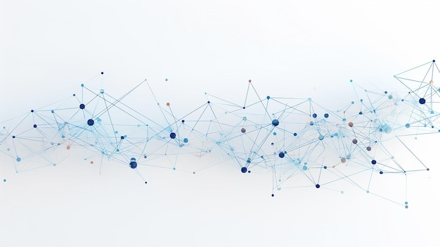 Blauwe grafieken of diagrammen en punten die gegevens vertegenwoordigen